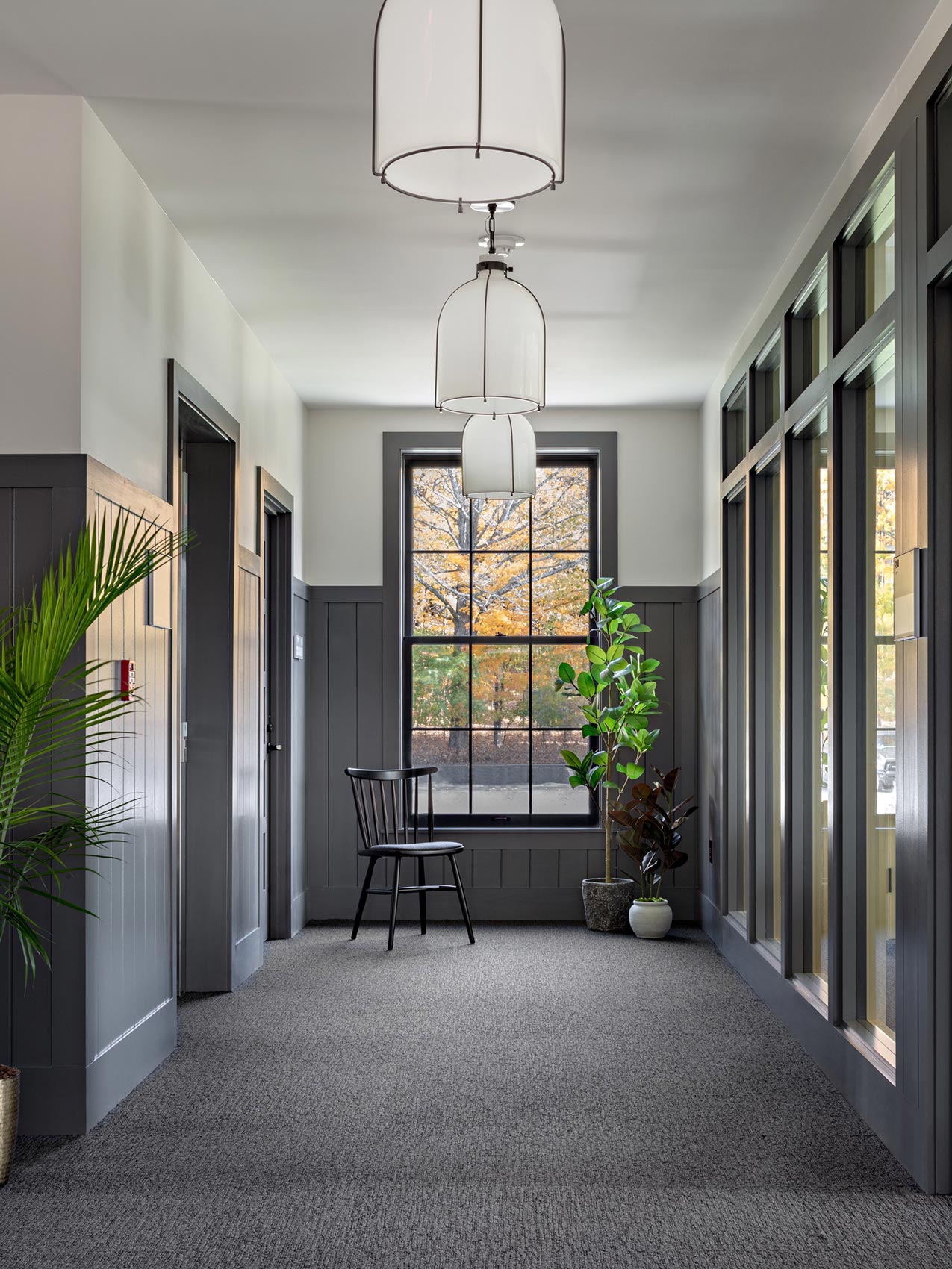 Morgan Architecture Seven Oaks golf club modern traditional shaker inspred hallway