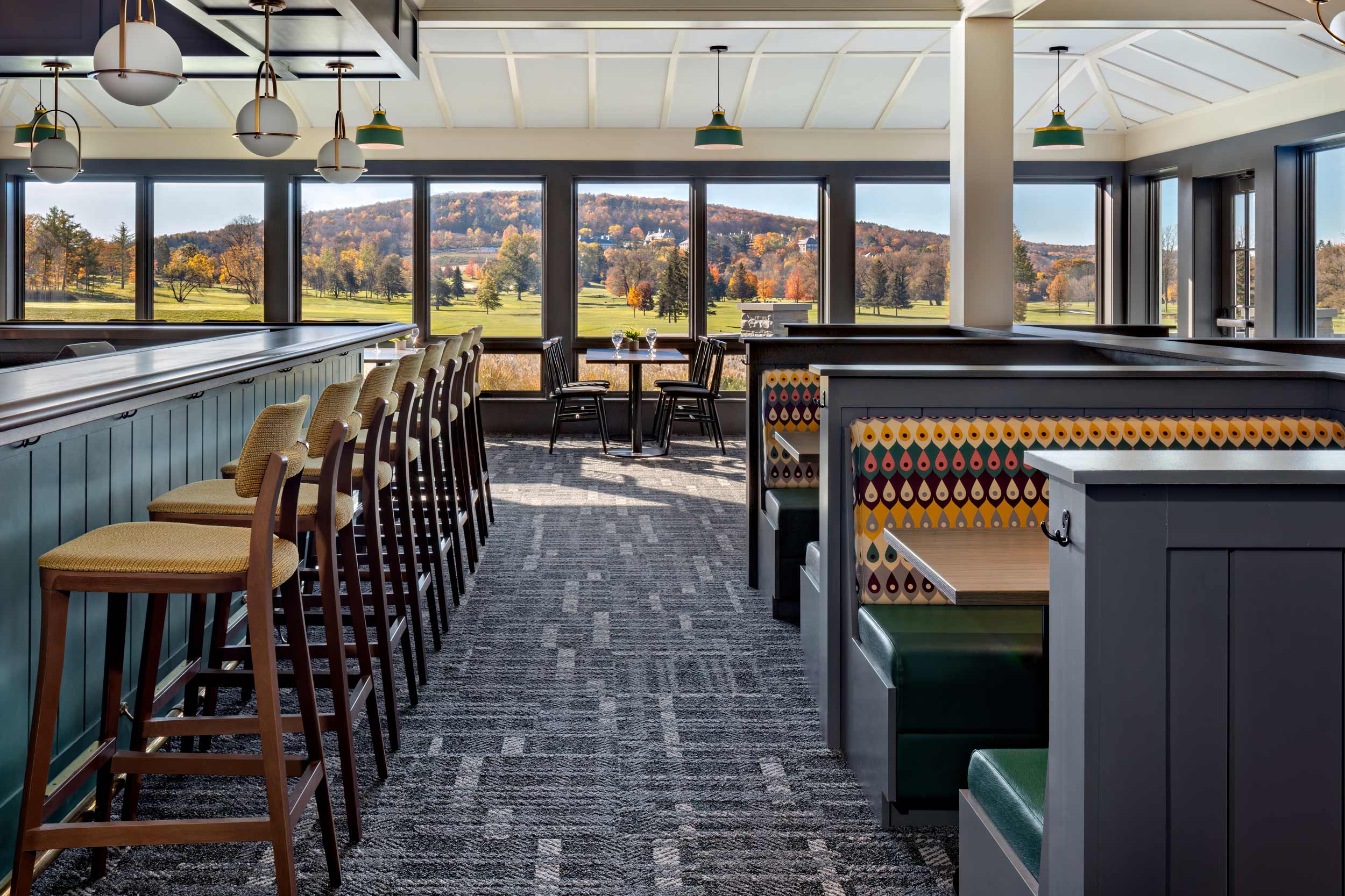 Morgan Architecture Seven Oaks golf club modern traditional bar restaurant pub sunny sweeping views