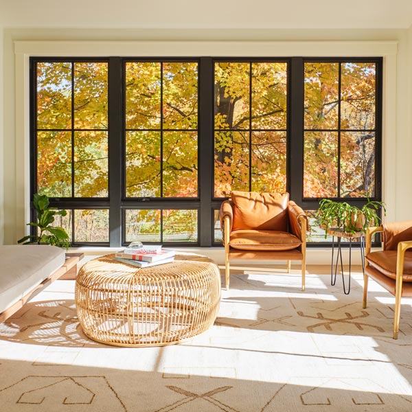 Morgan Architecture hillside house modern traditional sunroom views