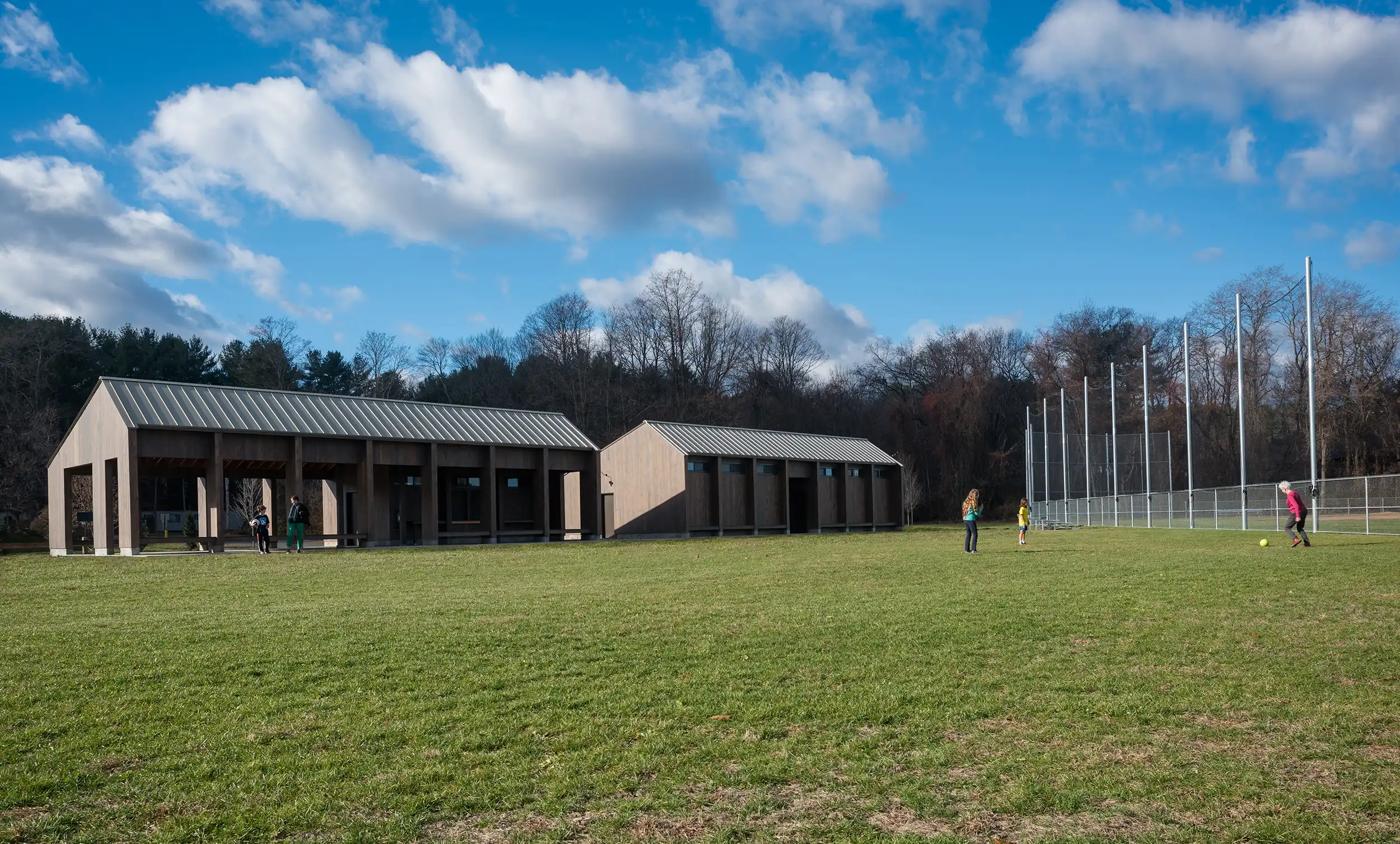 Morgan Architecture open barn modern simple built in benches