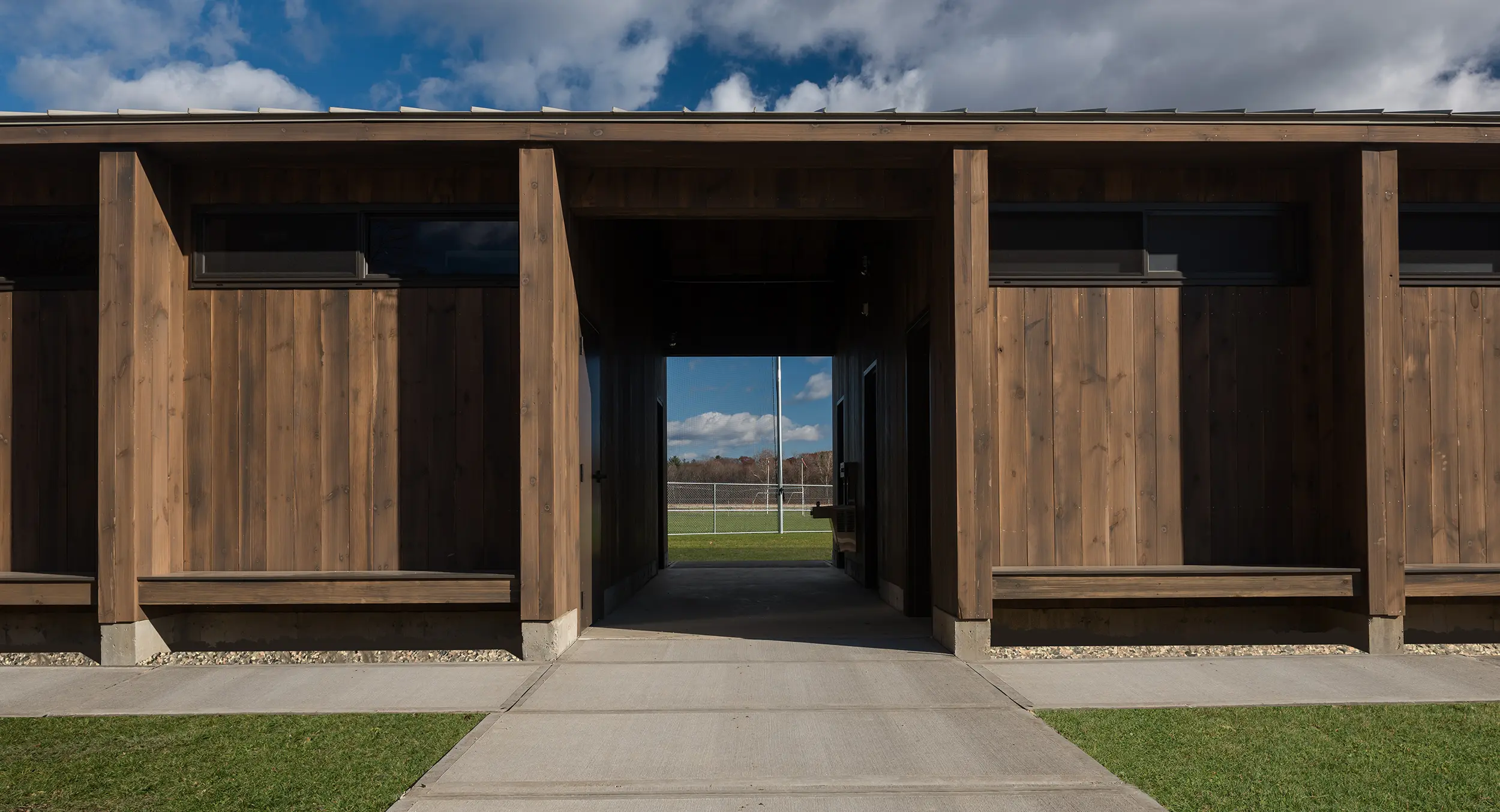 Morgan Architecture open barn modern simple built in benches